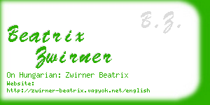 beatrix zwirner business card